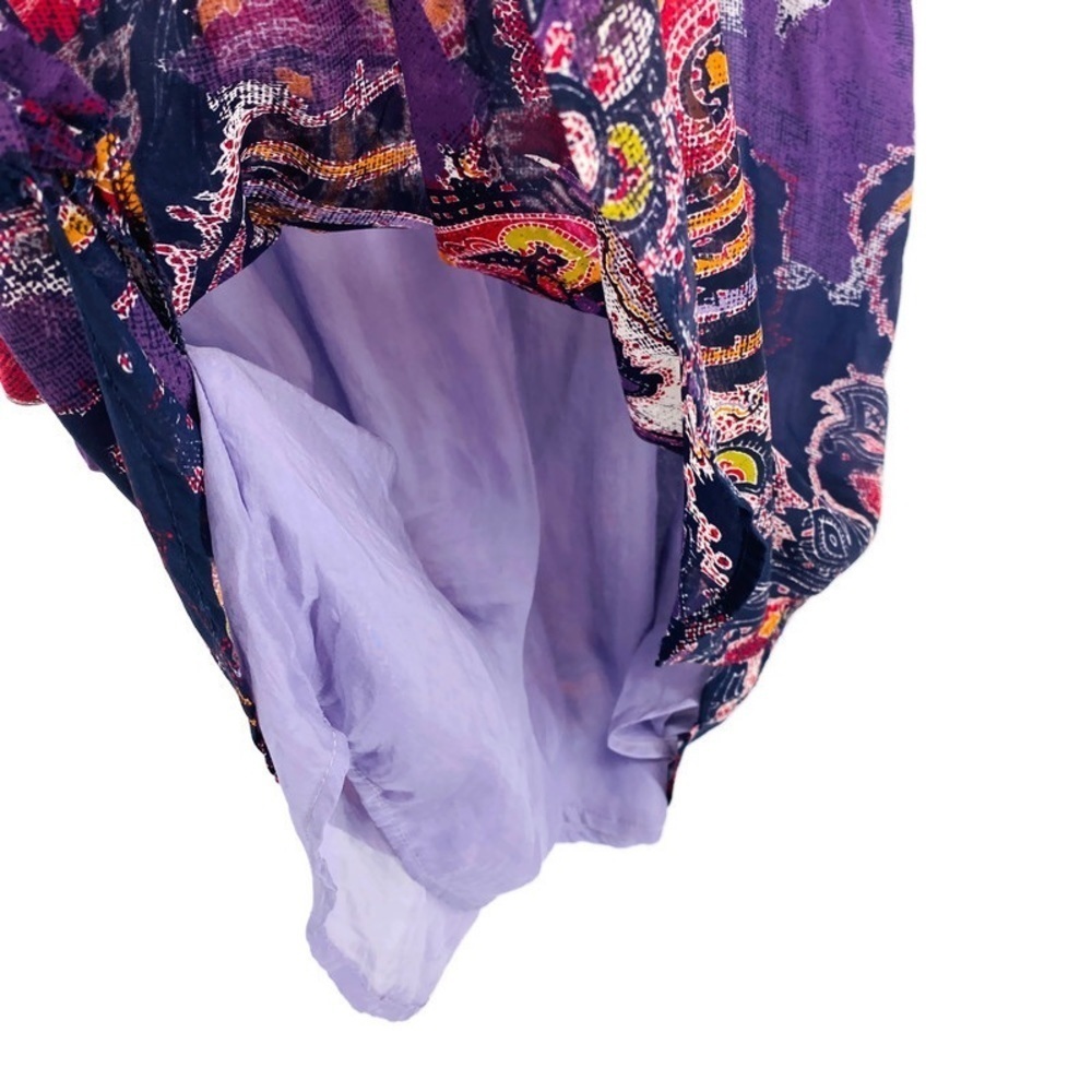Free People Falling For Georgette Paisley Midi Dress S - Picture 6 of 16